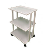 Three shelve tempered glass spa trolley with aluminum frame