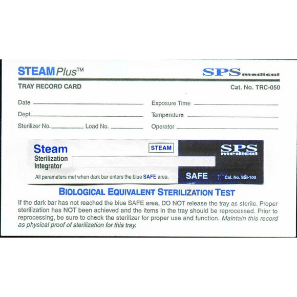 STEAMPlus Tray Record Card
