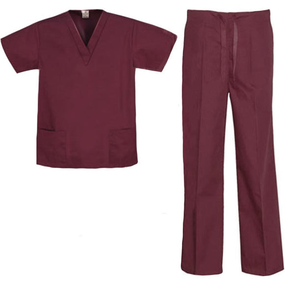 V-Neck Unisex Tops and Bottoms (Scrub Suits) S