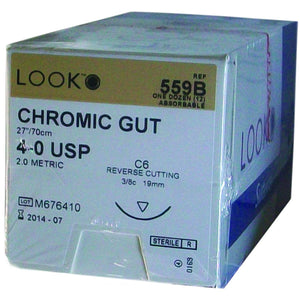 SURGIGUT Chromic Gut Absorbable Suture 4-0