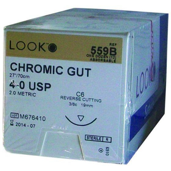 LOOK Suture Chromic Gut 2-0