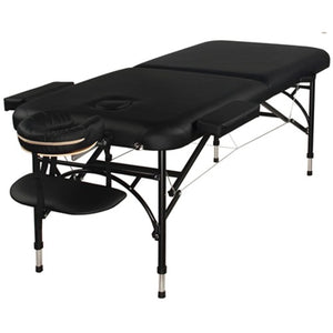 Aluminum two section portable massage table with adjustable height and carrying bag